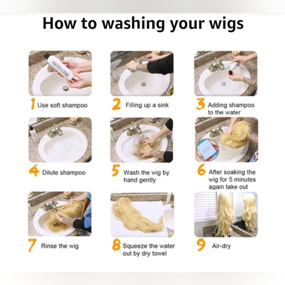 🆕 NIB NWT 16" Blonde-ash brown straight synthetic wig w/face-framing layers - Picture 11 of 11